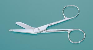 Scissors Bandage Shears Lister Stainless Steel Mid-Grade Vantage 4-5/8' (118mm) by Integra York PA, Inc. (Miltex)  ID V95-502SS
